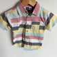 Striped Button Up T-shirt / 2T