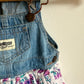 Denim + Floral Overall Dress / 6m