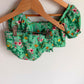 Green Floral Two Piece Swimsuit / 4 years