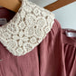Zara Blush Lace Collared Long Sleeve + Wide Leg Pants Set / 6 years