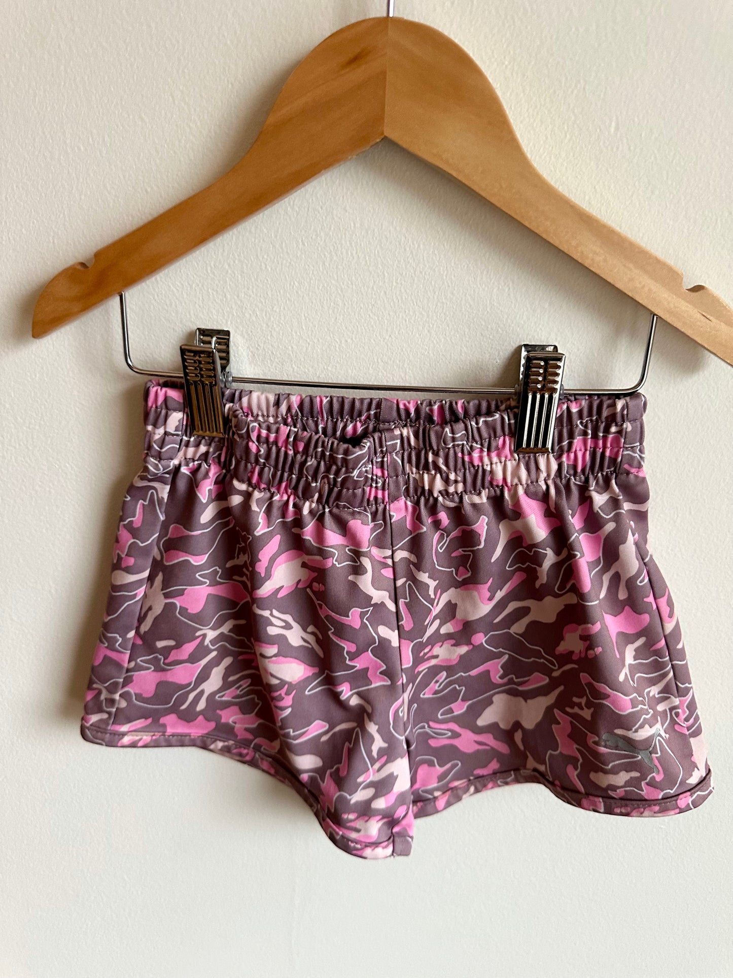 Puma Purple Pattern Exercise Shorts / 6 years