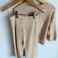 Zara Oat Eyelet Top + Wide Leg Pants Set / 6 years