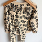 Zara Black Daisy Crewneck + Ribbed Leggings Set / 6 years