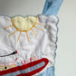 Vintage Blue "Surfin" Overalls + Hat Set / 18-24m
