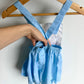 Vintage Blue "Surfin" Overalls + Hat Set / 18-24m