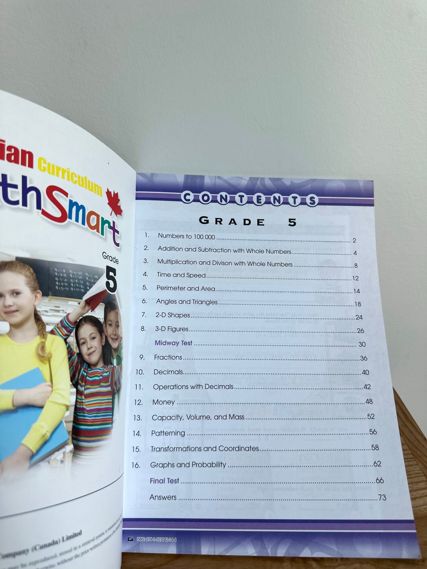 Gr. 5 Math Canadian Workbook / 10-11 years (No Shipping)