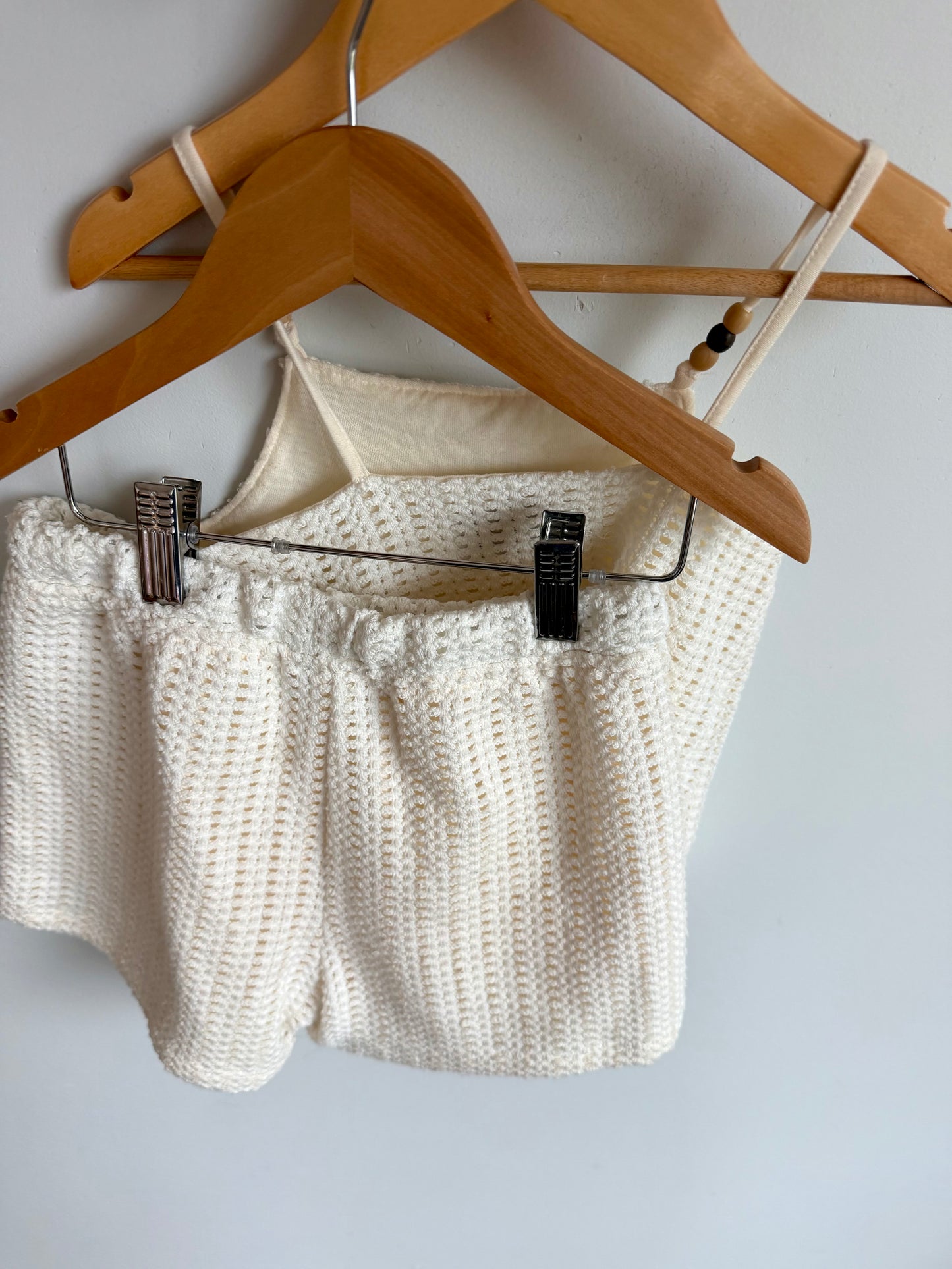 Crochet-Knit Beaded Tank + Shorts Set / 5 years