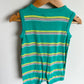 Striped Hippo Romper / 24m