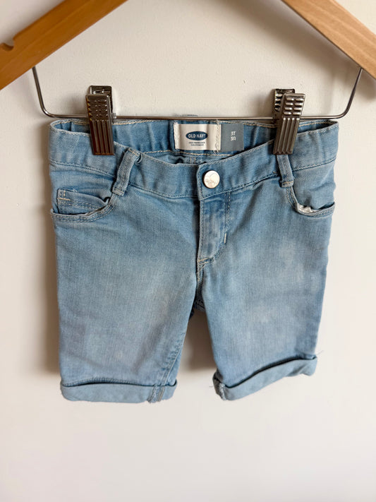 Light Blue Denim Shorts / 3T