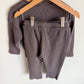 Zara Taupe Waffle Knit Long Sleeve + Pants Set / 3-4 years
