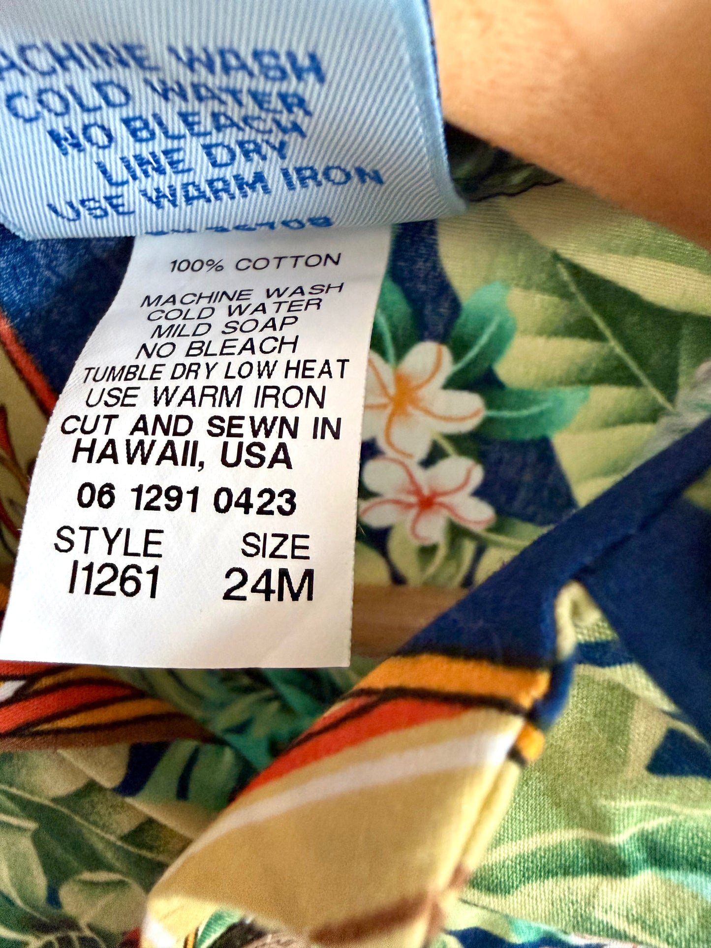 Authentic Hawaiian Top + Shorts Set / 24m