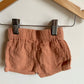 Brown Muslin Shorts / 0-3m