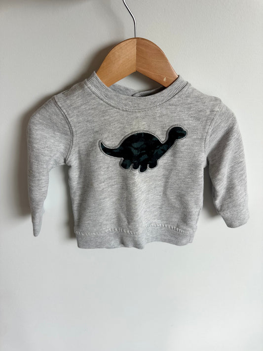 Grey Dino Crewneck / 6-12m
