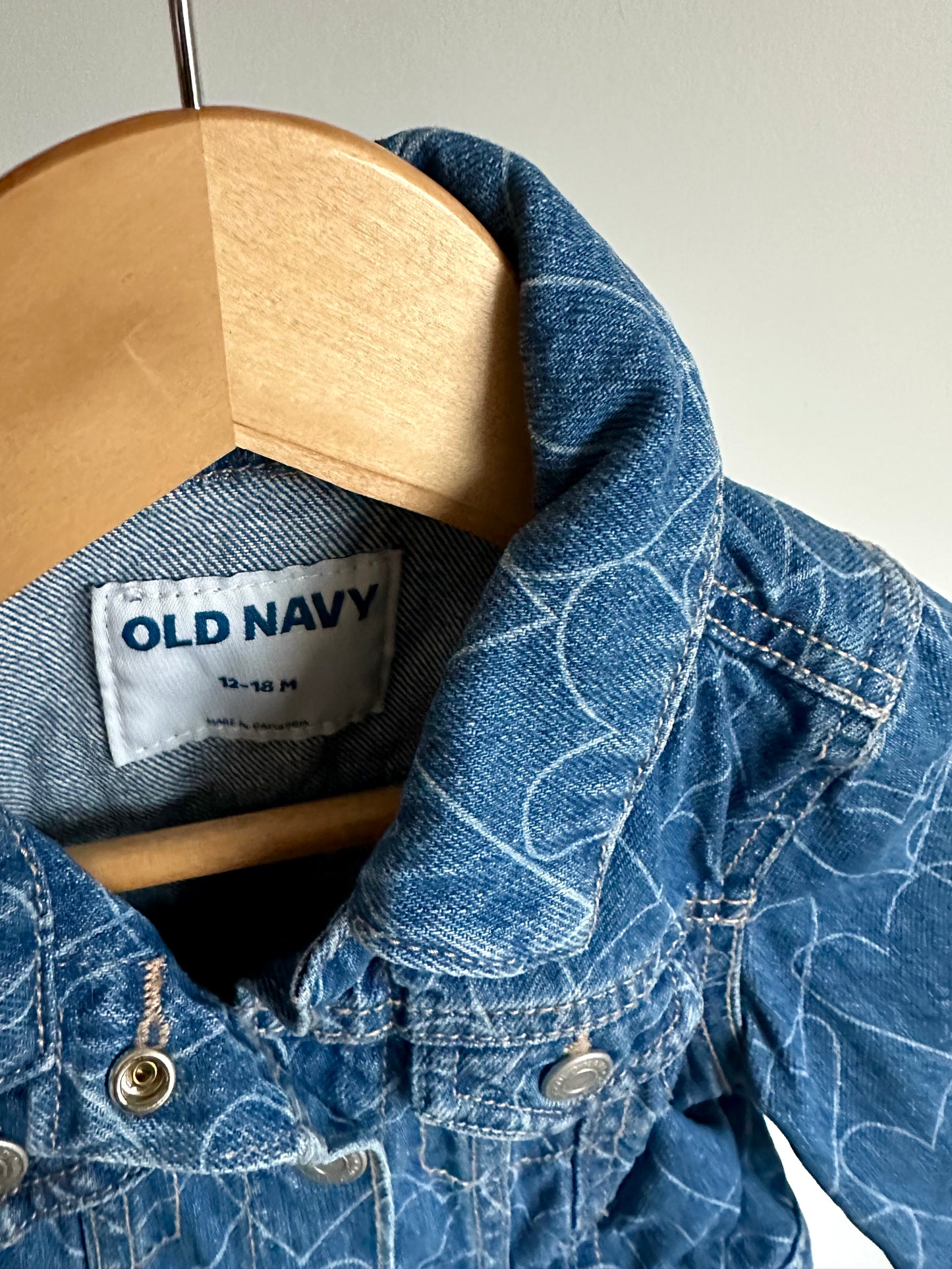 Heart Jean Jacket / 12-18m