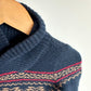 Navy Knit Jumpsuit / 3-6m