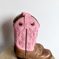 Old West Square Toed Pink Cowboy Boots / 10-12 Toddler