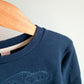 Navy Car Embroidered Crewneck (PLAY) / 3T