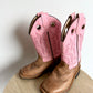 Old West Square Toed Pink Cowboy Boots / 10-12 Toddler