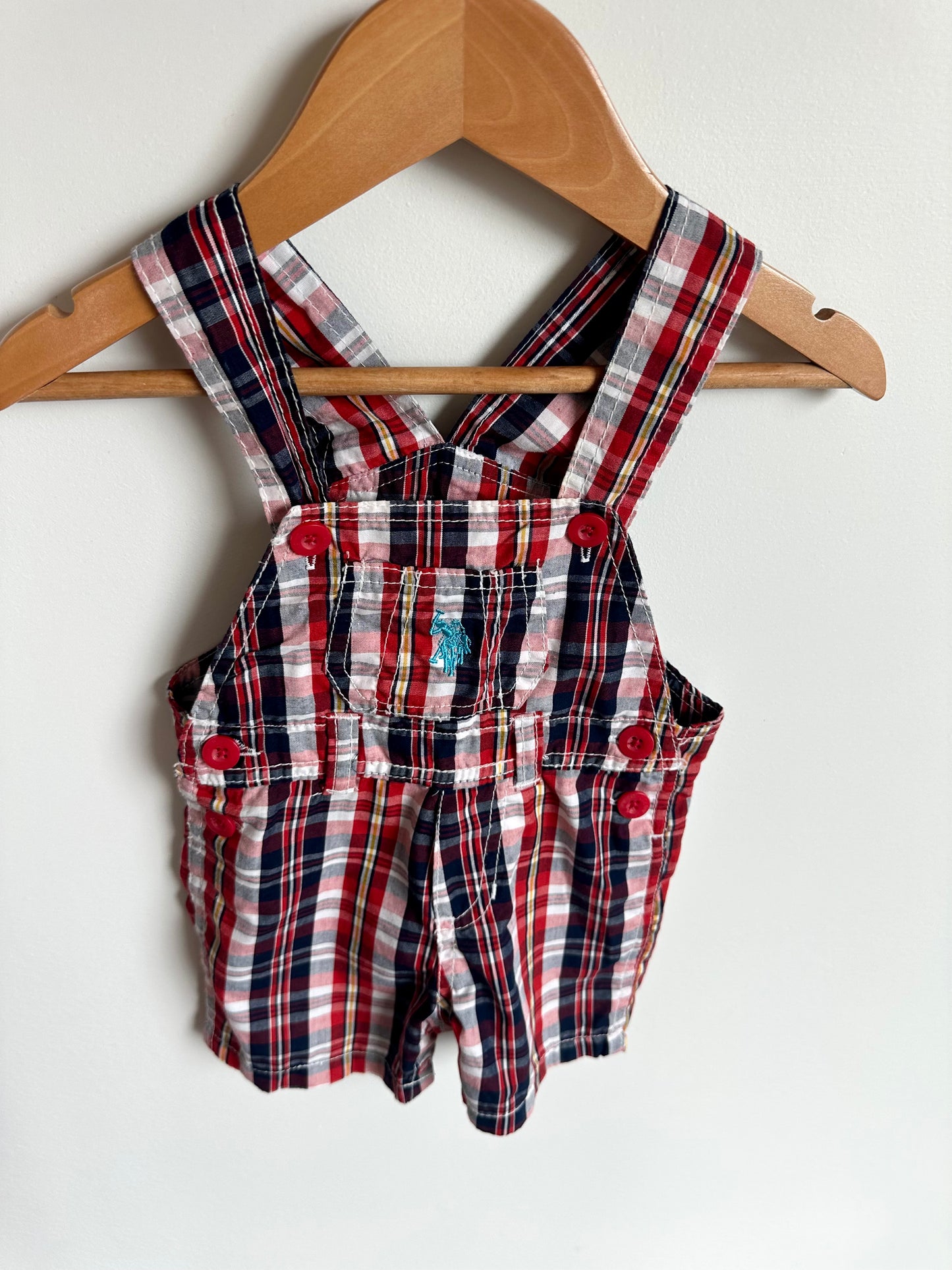 Plaid Overalls / 6m