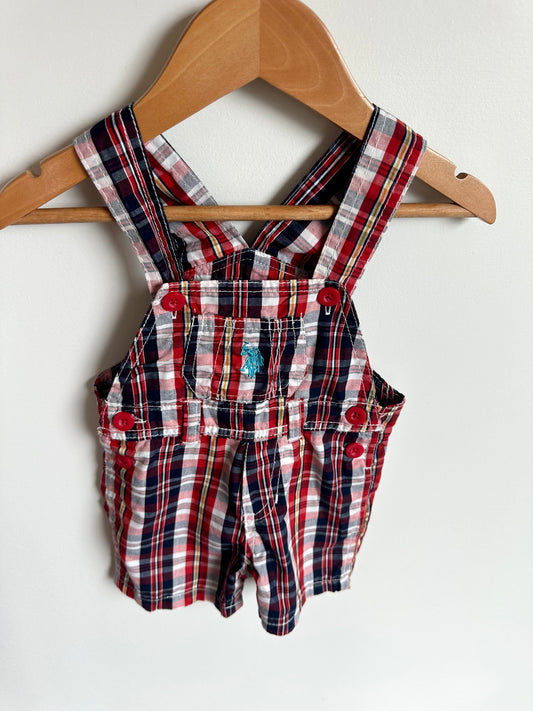 Plaid Overalls / 6m