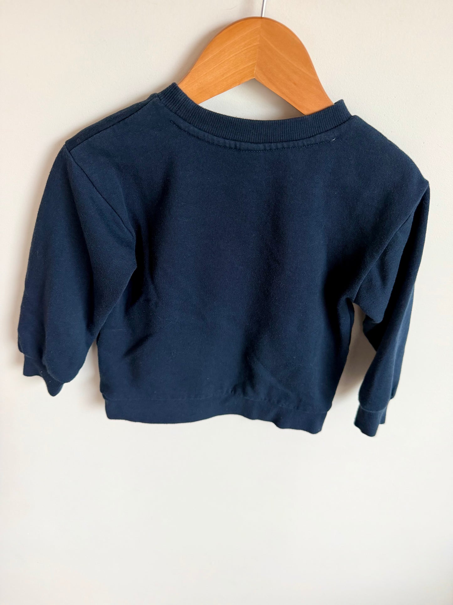 Navy Car Embroidered Crewneck (PLAY) / 3T