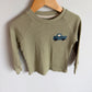 Sage Waffle Knit Truck Long Sleeve / 3T