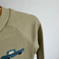 Sage Waffle Knit Truck Long Sleeve / 3T