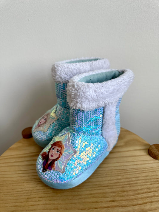 Frozen Sequin Slippers / Size 7-8 Toddler