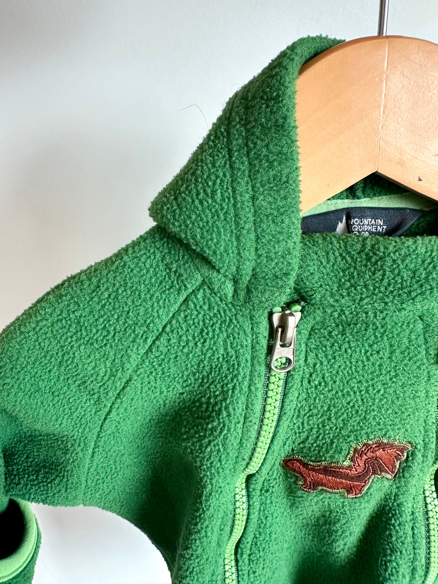 MEC Green Fleece Hooded Bunting Suit / 6m