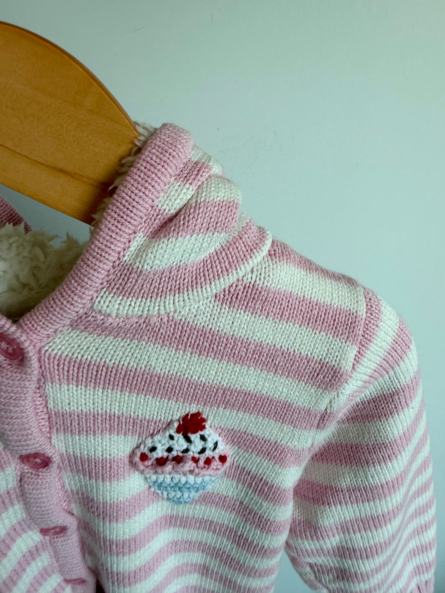 Cupcake Long Sleeve Knitted Jumpsuit/ 6-12m