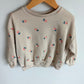Zara Cream Daisy Embroidered Crewneck / 5 years