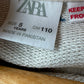 Zara Cream Daisy Embroidered Crewneck / 5 years