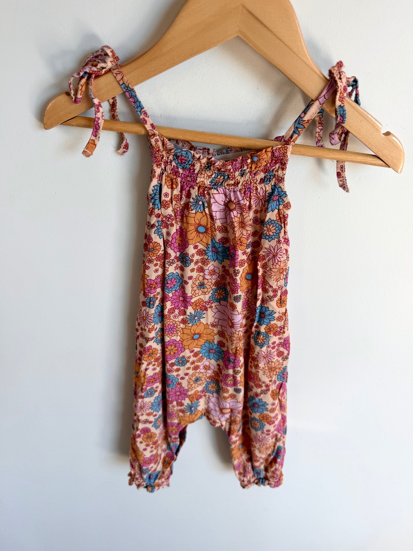 Retro Floral Jumpsuit / 12-18m