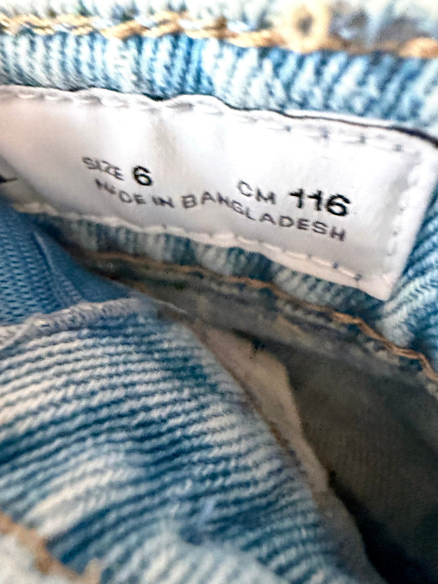Zara Light Denim Wide Legs Jeans / 6 years