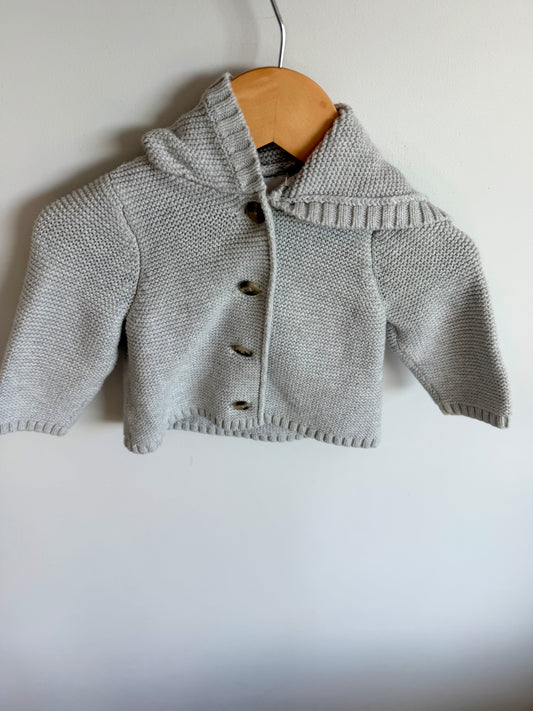 Gap Grey Knit Cardigan / 6-12m