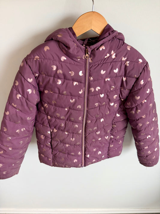 Purple Hooded Puffer Jacket (PLAY) / 6 years