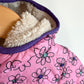 Ripzone Pink Daisy Sherpa LIned Bunting Suit  / 12-18m
