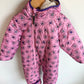 Ripzone Pink Daisy Sherpa LIned Bunting Suit  / 12-18m