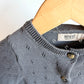 Wheat Grey Organic Cotton Cardigan / 12m