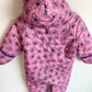 Ripzone Pink Daisy Sherpa LIned Bunting Suit  / 12-18m