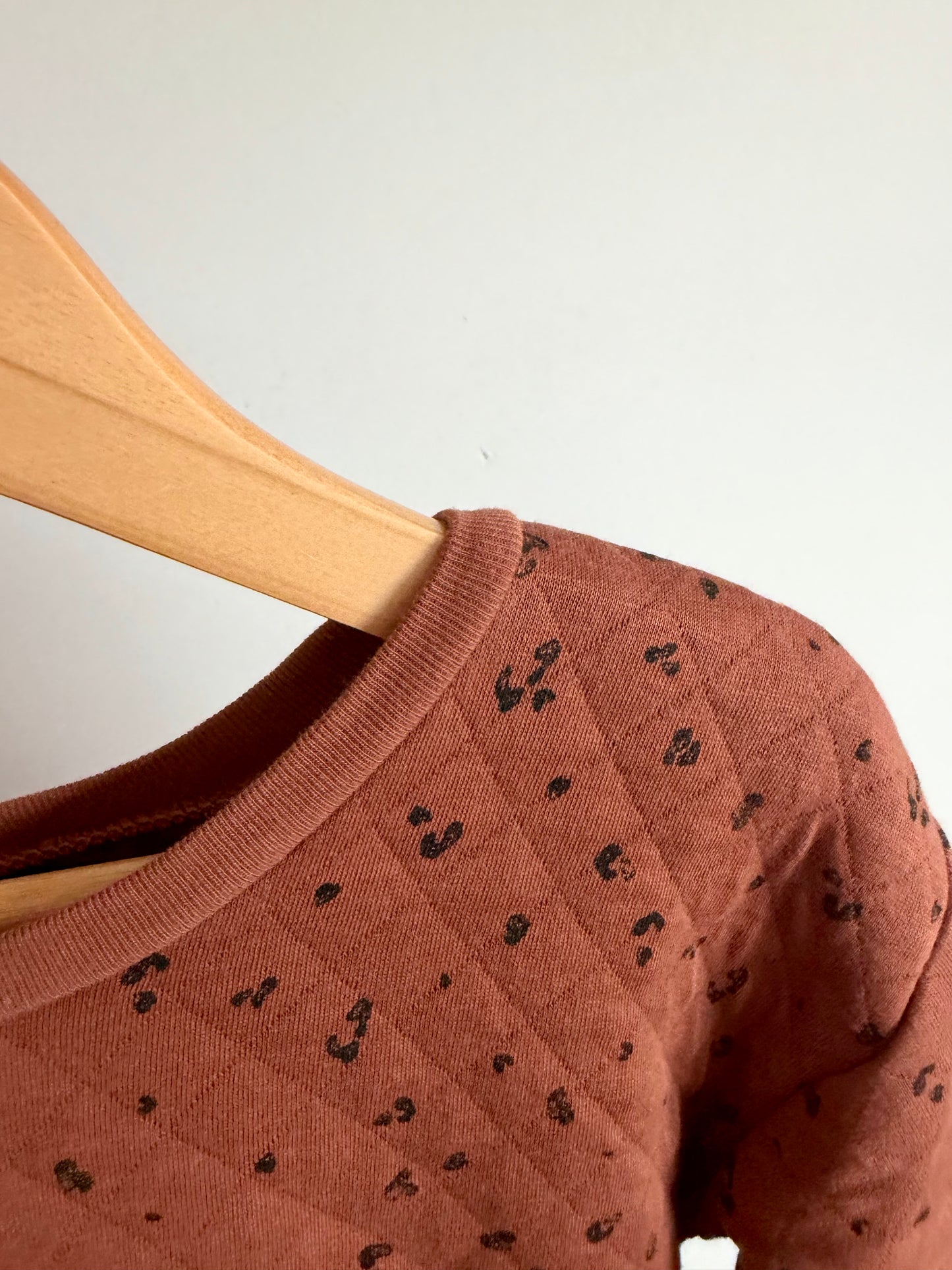 Fawn Quilted Long Sleeve Dress / 5 years