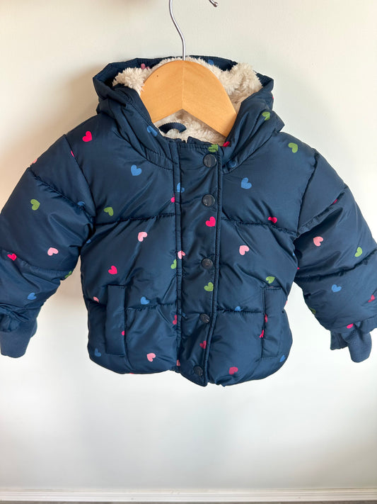 Gap Navy Puffer Jacket / 12-18m