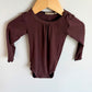 Wheat Plum Ribbed Bodysuit / 12m