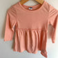 Peach Long Sleeve Dress / 18-24m