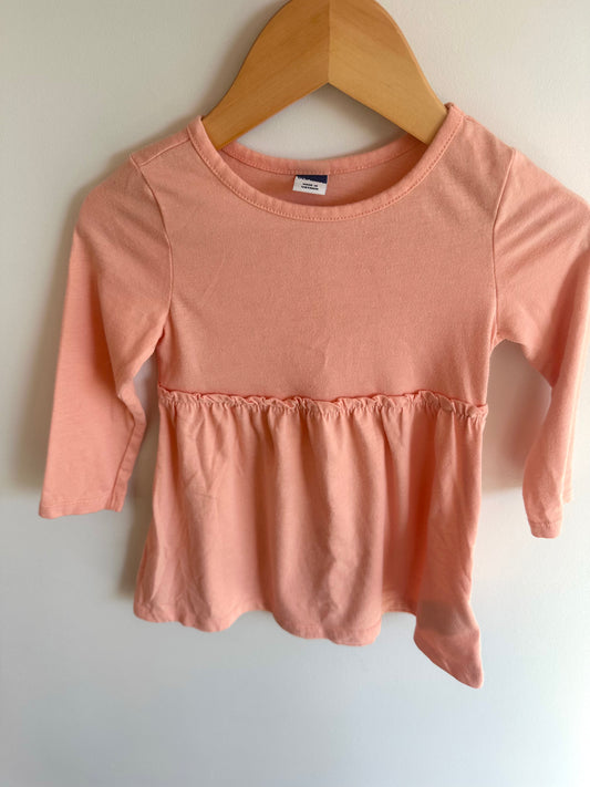 Peach Long Sleeve Dress / 18-24m