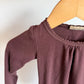 Wheat Plum Ribbed Bodysuit / 12m