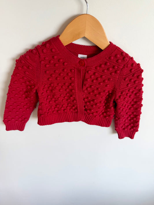 Gap Red Knit Cardigan / 12-18m