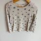 H&M Ribbed Blue Flower Cluster Long-sleeve / 4-6 years