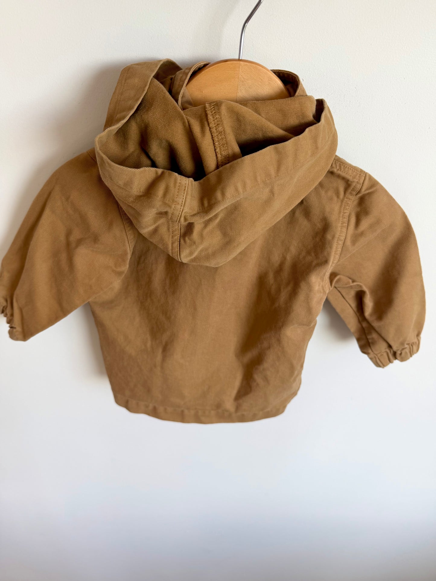 Simple Folk Tank Coat with Removable Hood / 12-18m