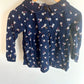 Collared Navy Floral Long Sleeve / 18-24m